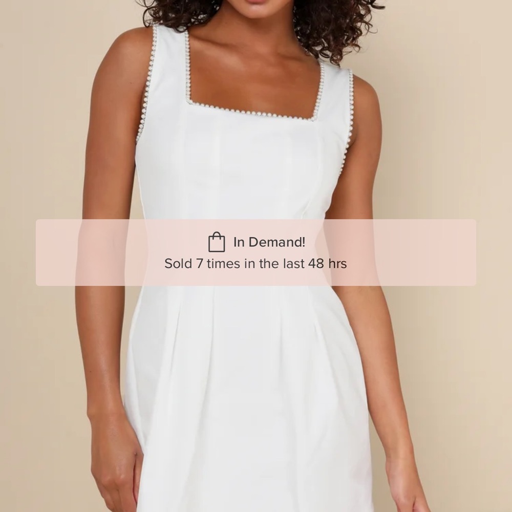 lulus pearl detail mini dress